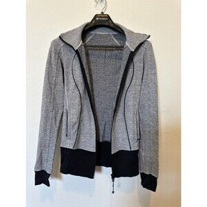 Lululemon Asana Herringbone Full Zip Athletic Women's Jacket 6 Super Newlike